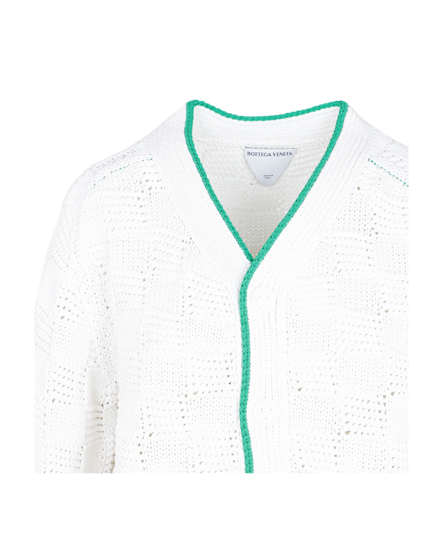 Bottega Veneta V-neck Knitted Cardigan In White