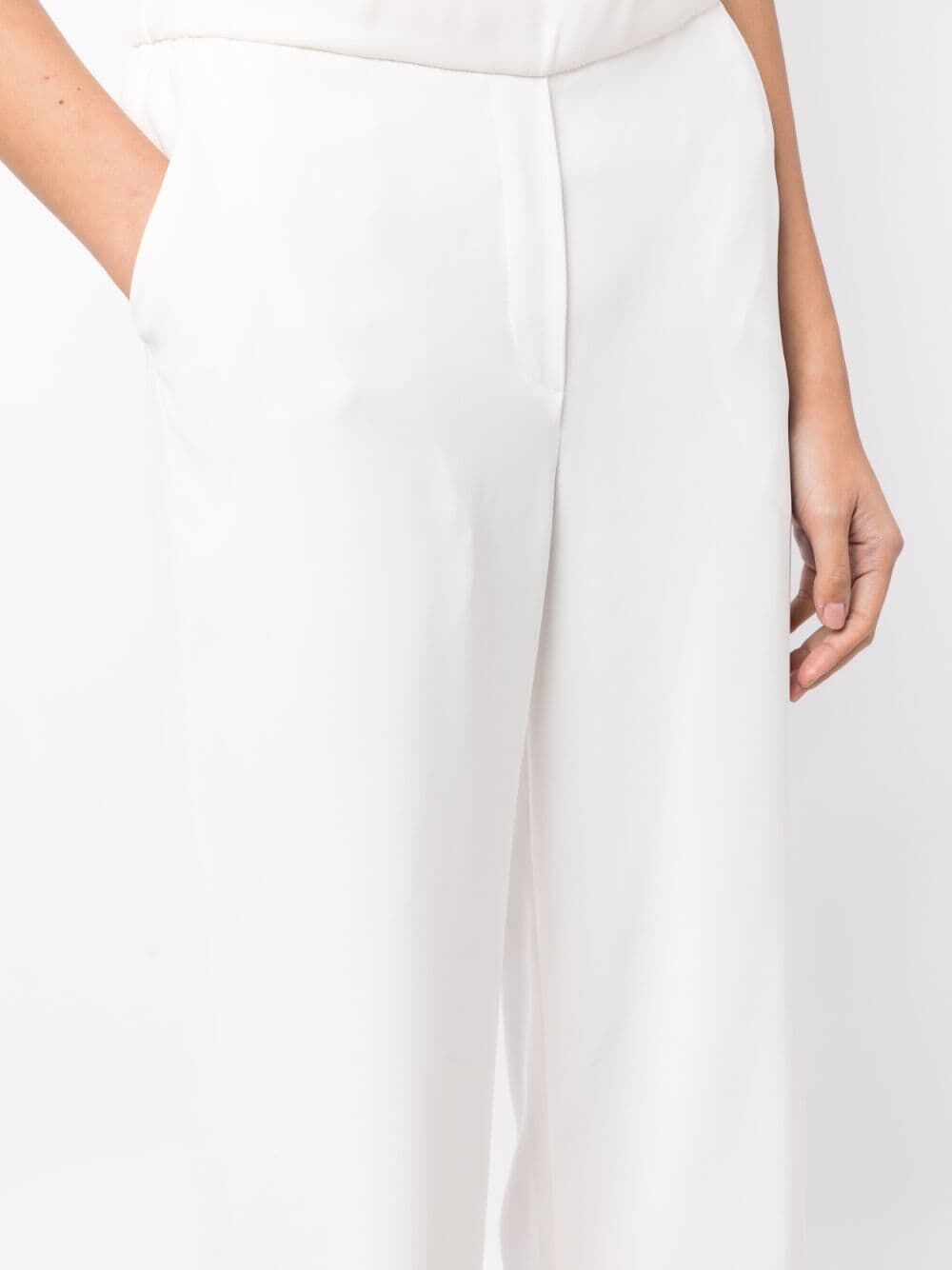 Shop P.a.r.o.s.h . Mid-rise Straight-leg Trousers In White