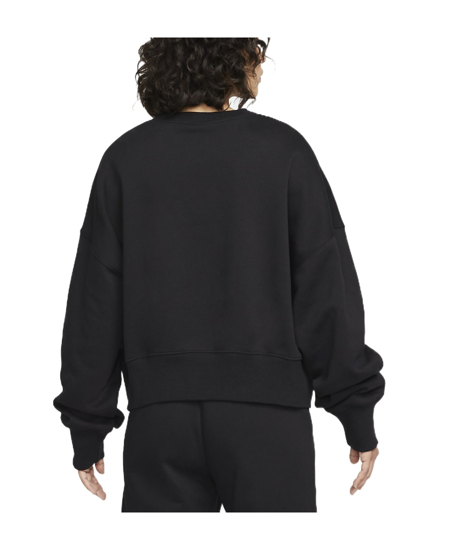 Nike Over-oversized Crew-neck Sweatshirt In Black