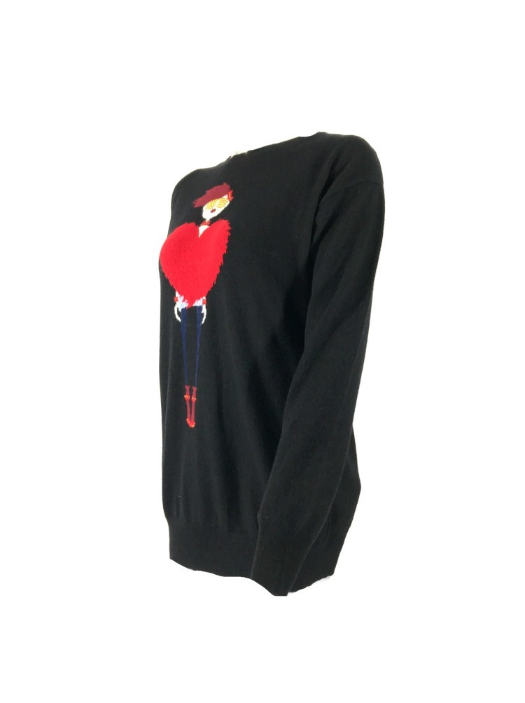 Moschino Logo Sweater In Black