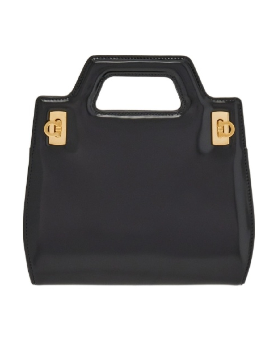 Ferragamo Wanda Gancini-buckle Mini Bag In Black