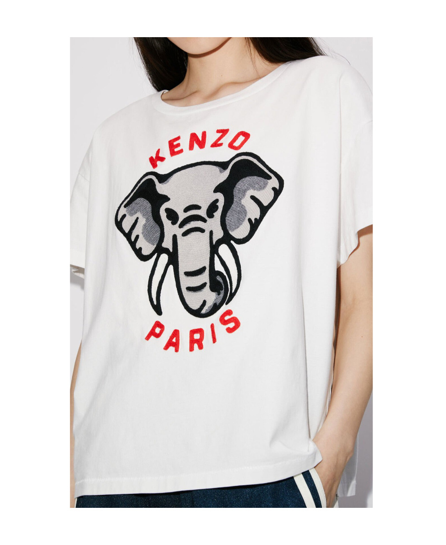 Kenzo Logo-print Short-sleeve T-shirt In White