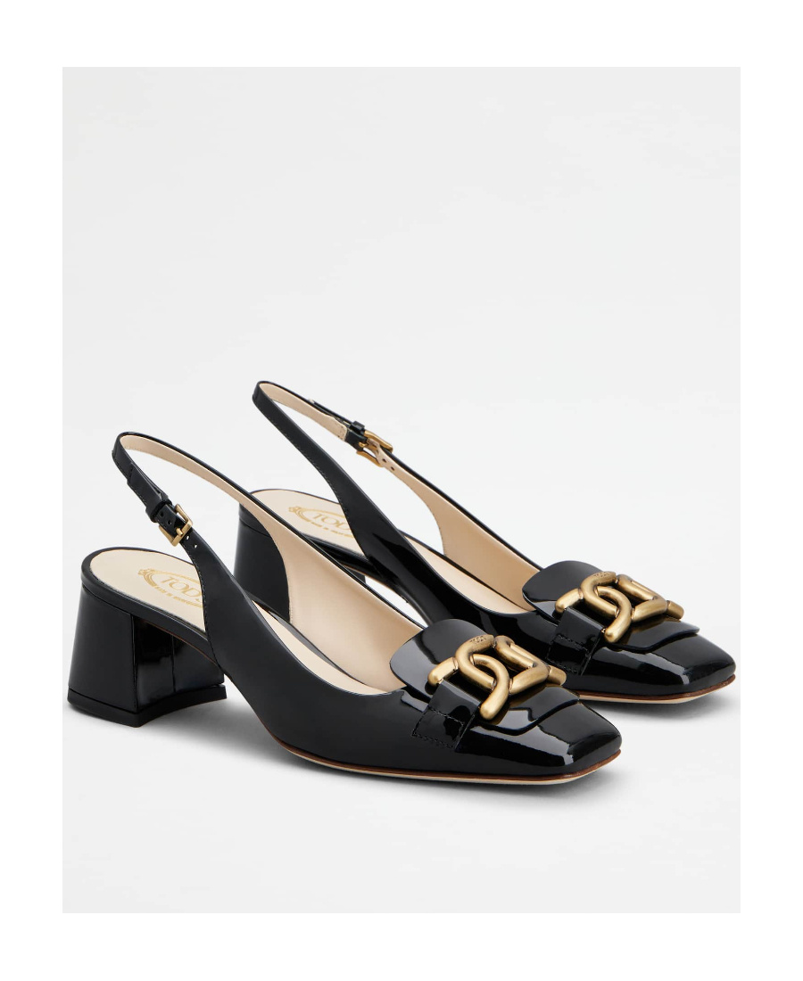 Shop Tod's Cuoio 50mm Logo-engraved Pumps In Black