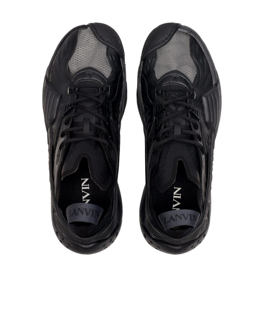 Lanvin Flash-x Low-top Sneakers - Men's - Polyester/polyurethane/rubber In Black