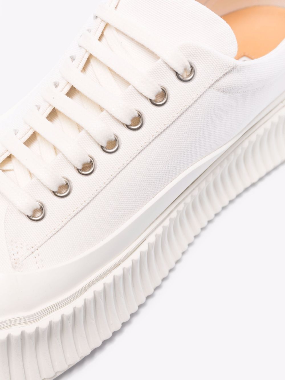 Shop Jil Sander Low-cut Casual Sneakers In White