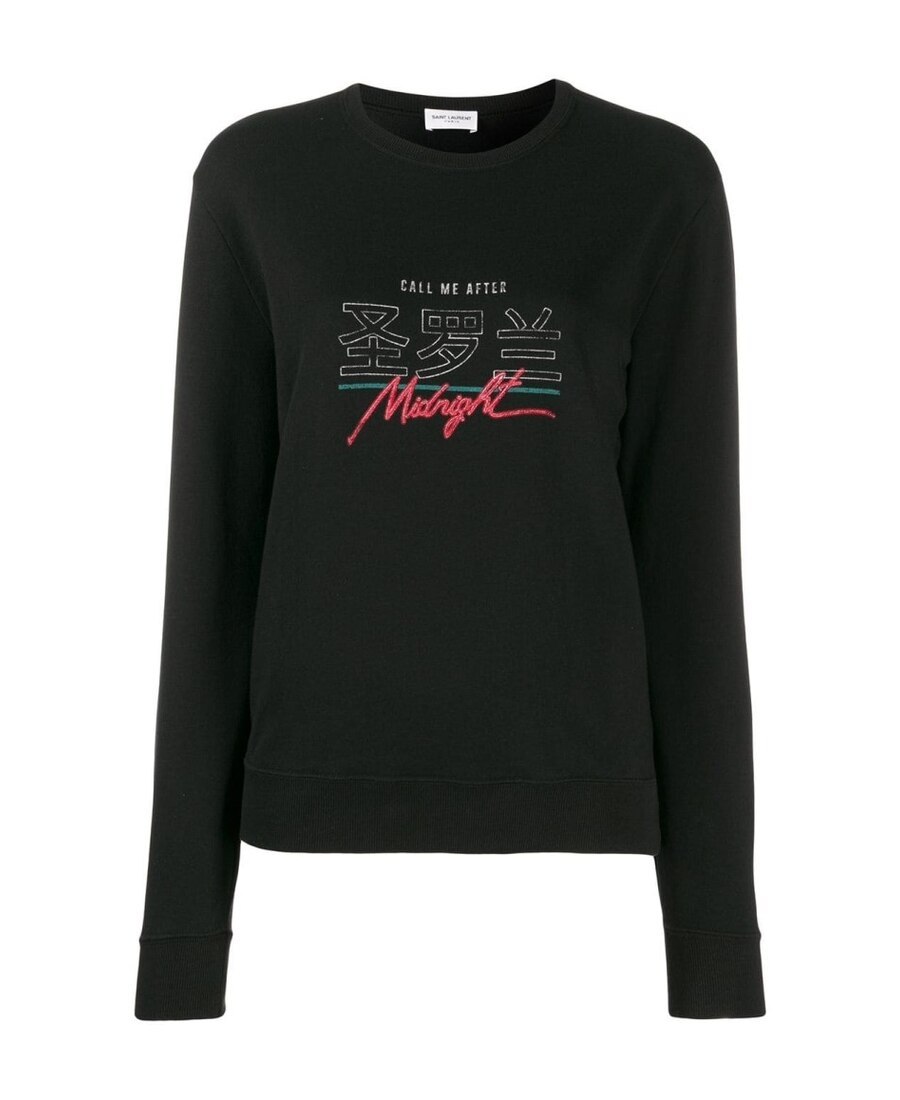 Saint Laurent Midnight Sweatshirt In Black