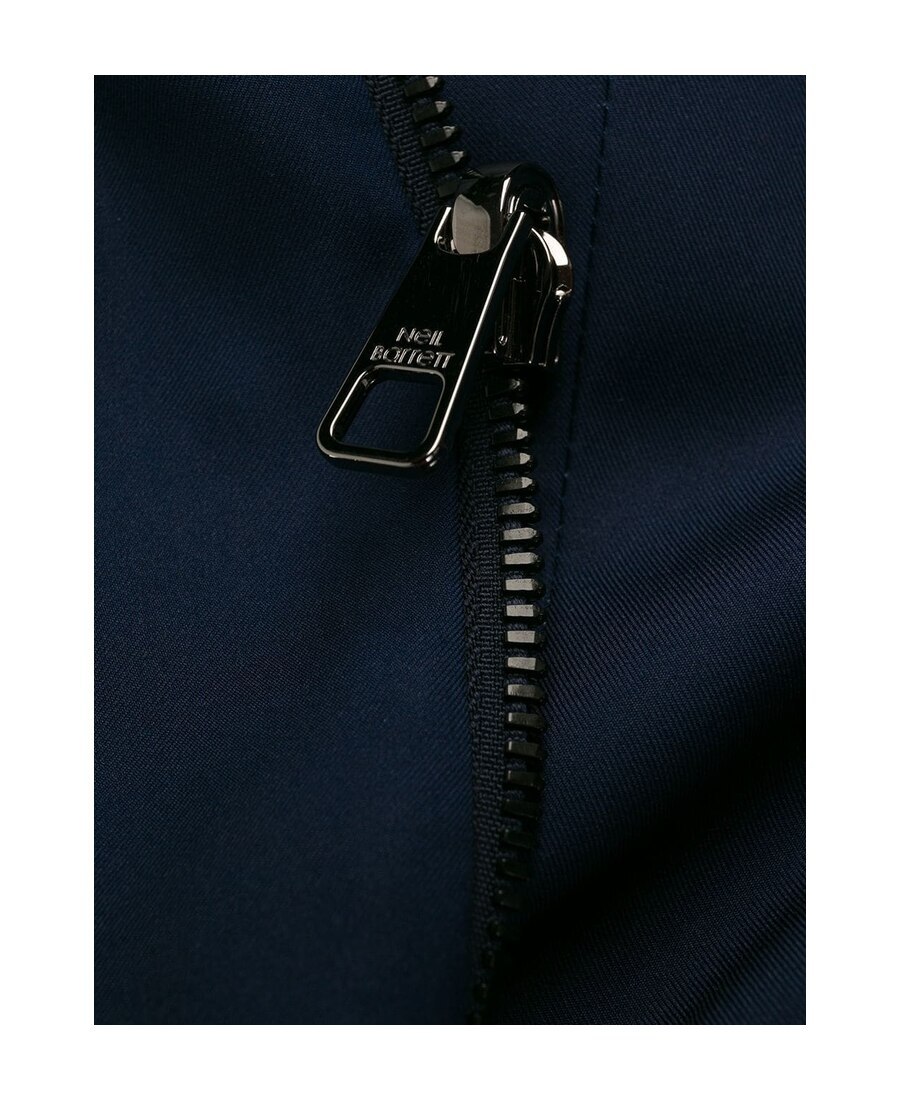 Neil Barrett Long-sleeved Zipper Casual Jacket In Blue