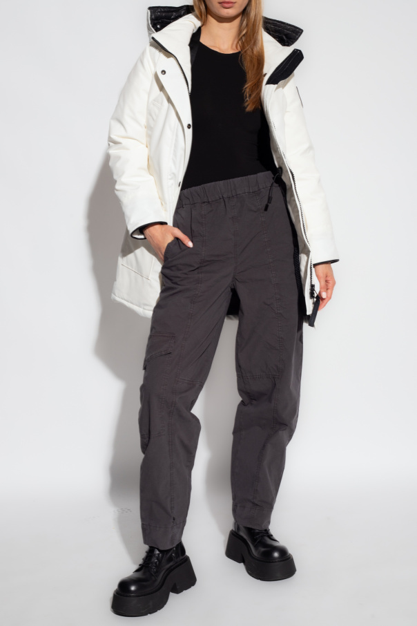 Canada Goose Trillium Logo-patch Coat In White