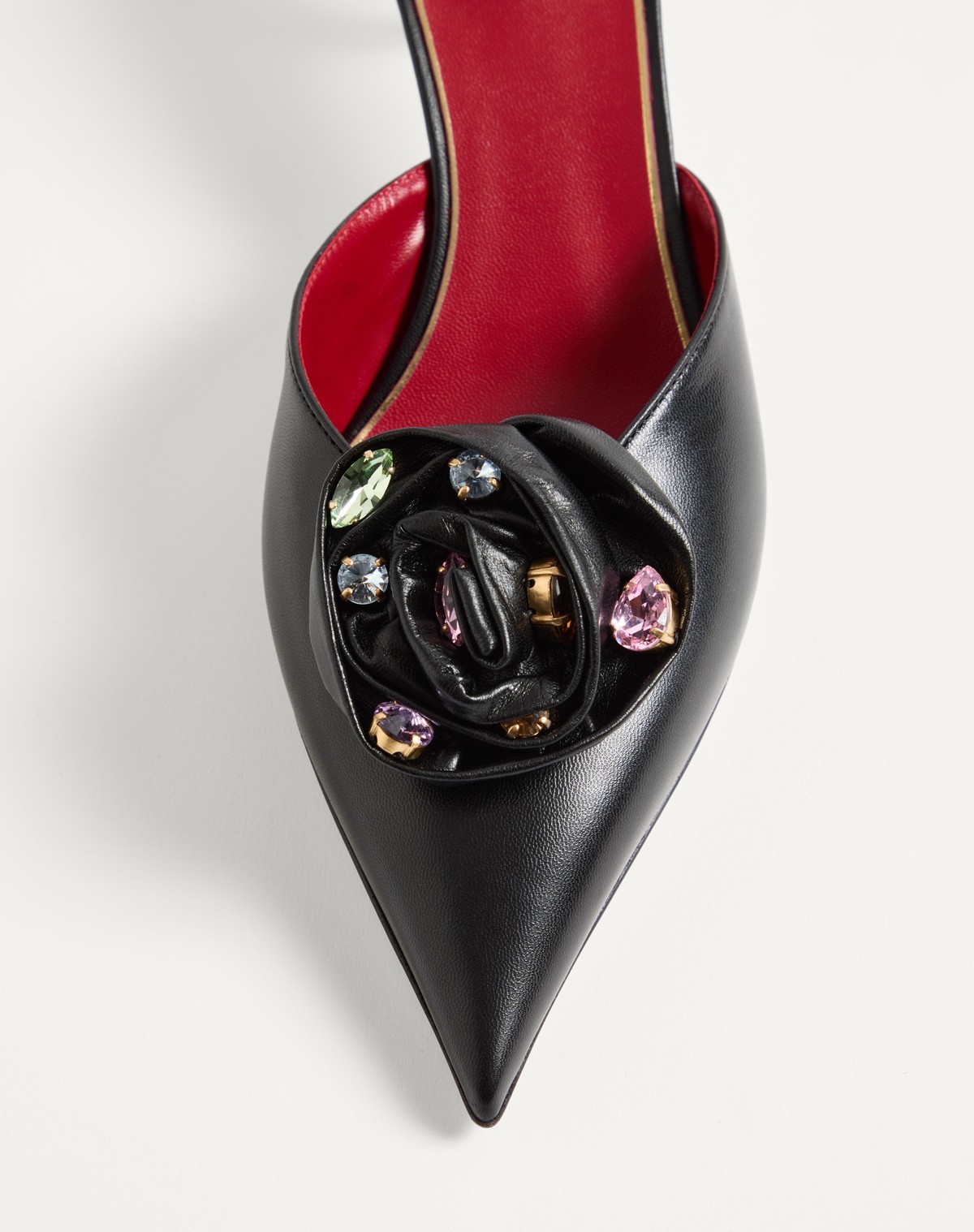 Valentino Vlogo 55 Leather Mule In Black