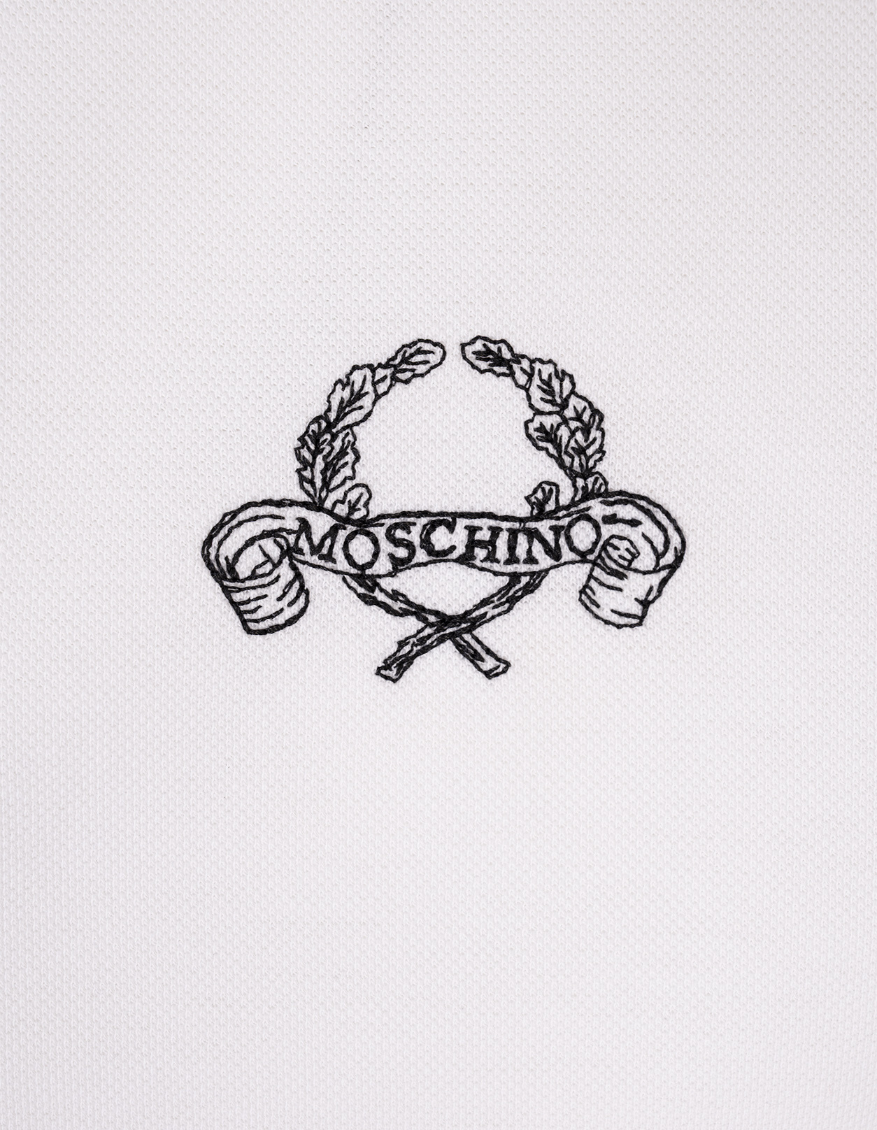 Moschino Short Sleeve Polo Shirt In White