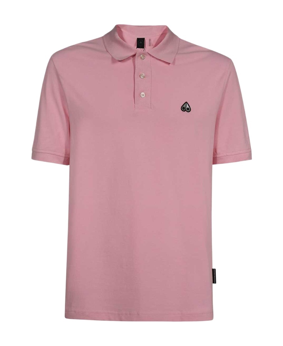 Moose Knuckles Logo Polo Shirt In Pink