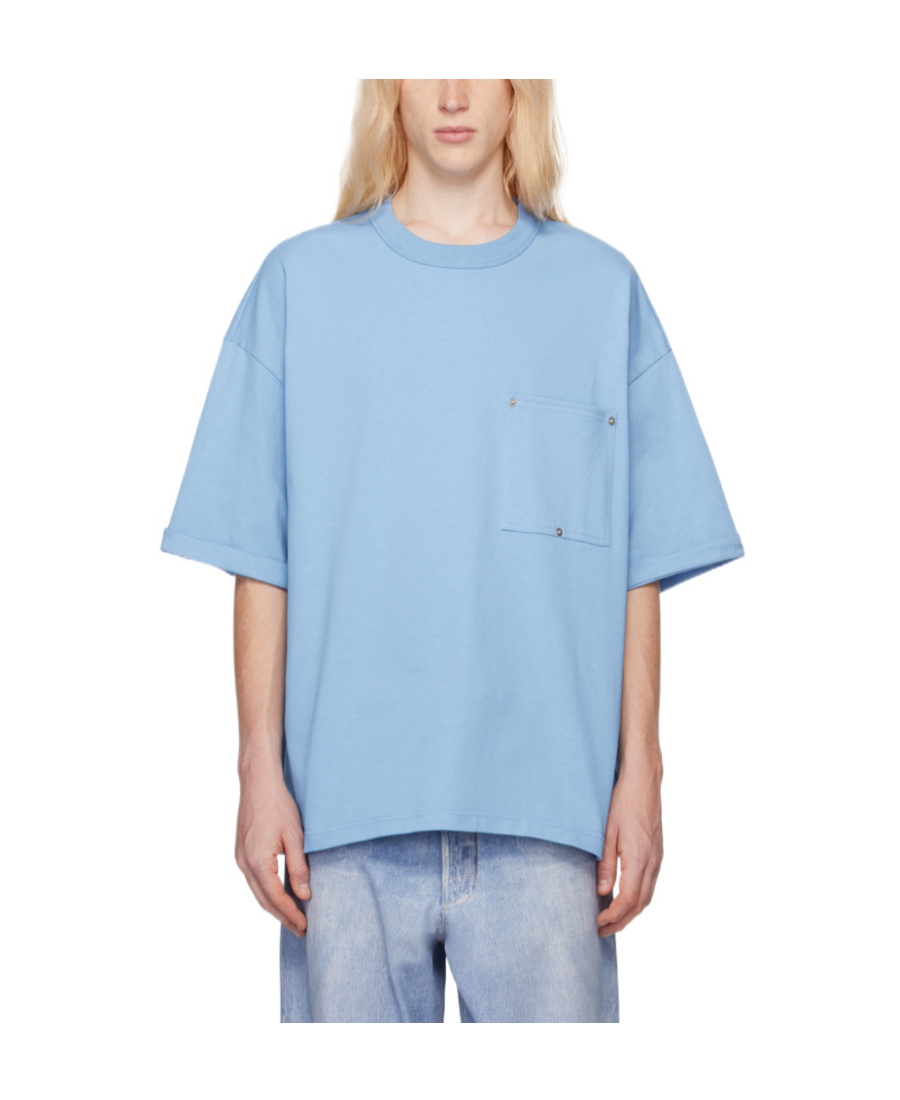 Bottega Veneta Admiral Blue Cotton T-shirt In Blue