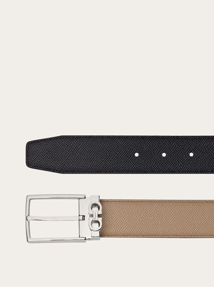 Ferragamo Double-sided Adjustable Belt In Brown