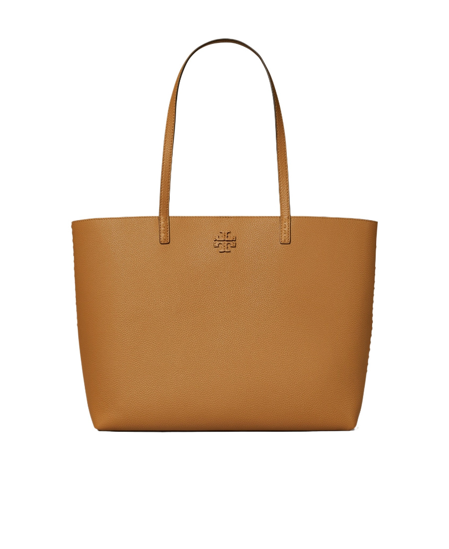 Tory Burch Mcgraw Leather Tote Bag In Brown
