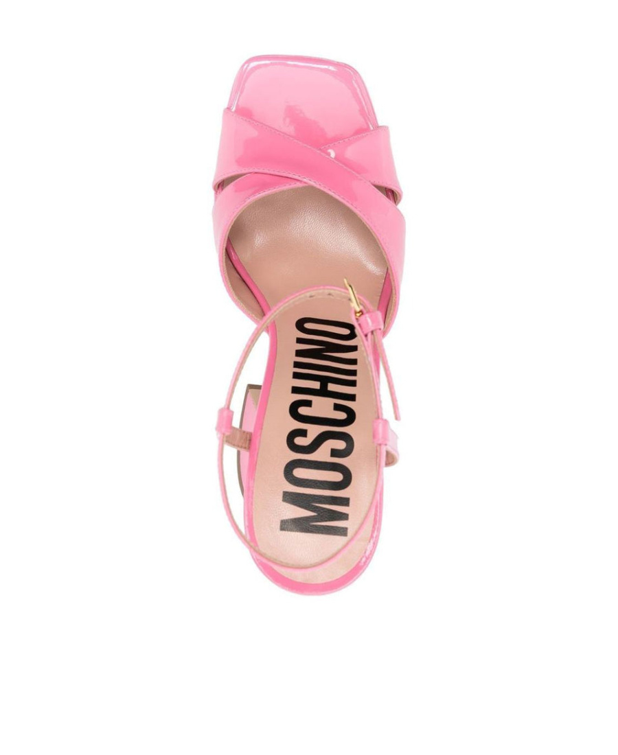 Moschino Chunky Heel Platform Sandals In Pink