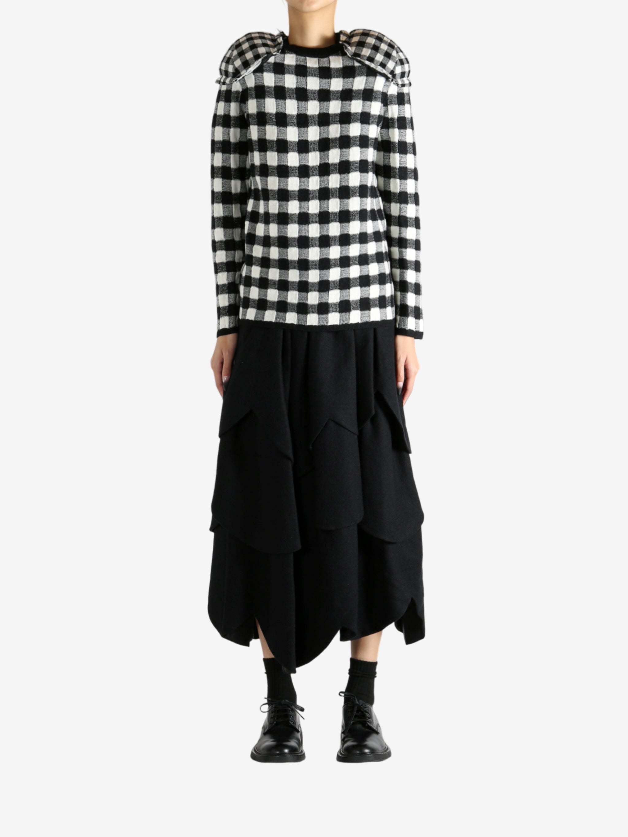 Comme Des Garçons Long-sleeved Sweater In Black