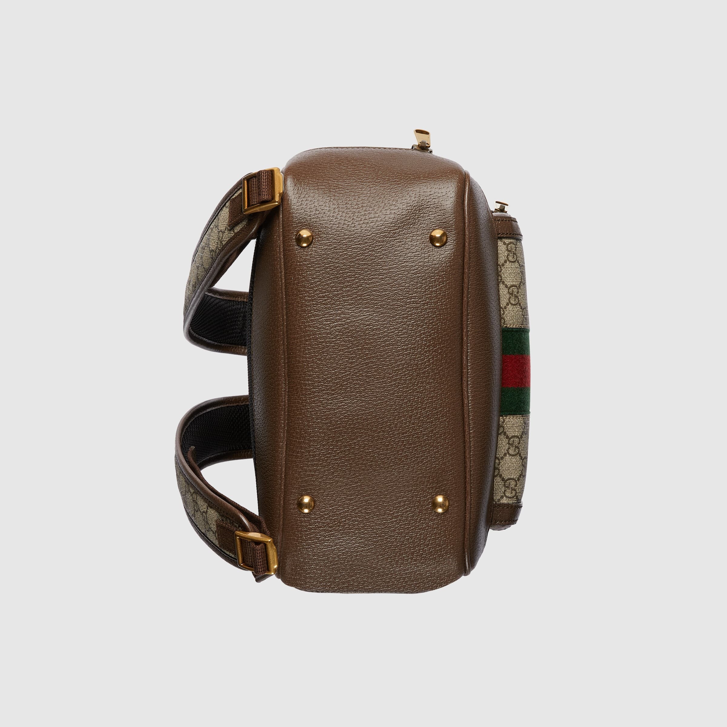 Gucci Zaino Ophidia Gg Leather Backpack In Green