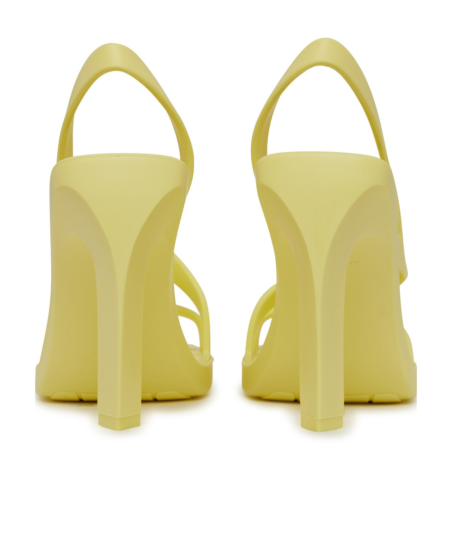 Bottega Veneta Yellow Jimbo Heeled Sandals In Yellow