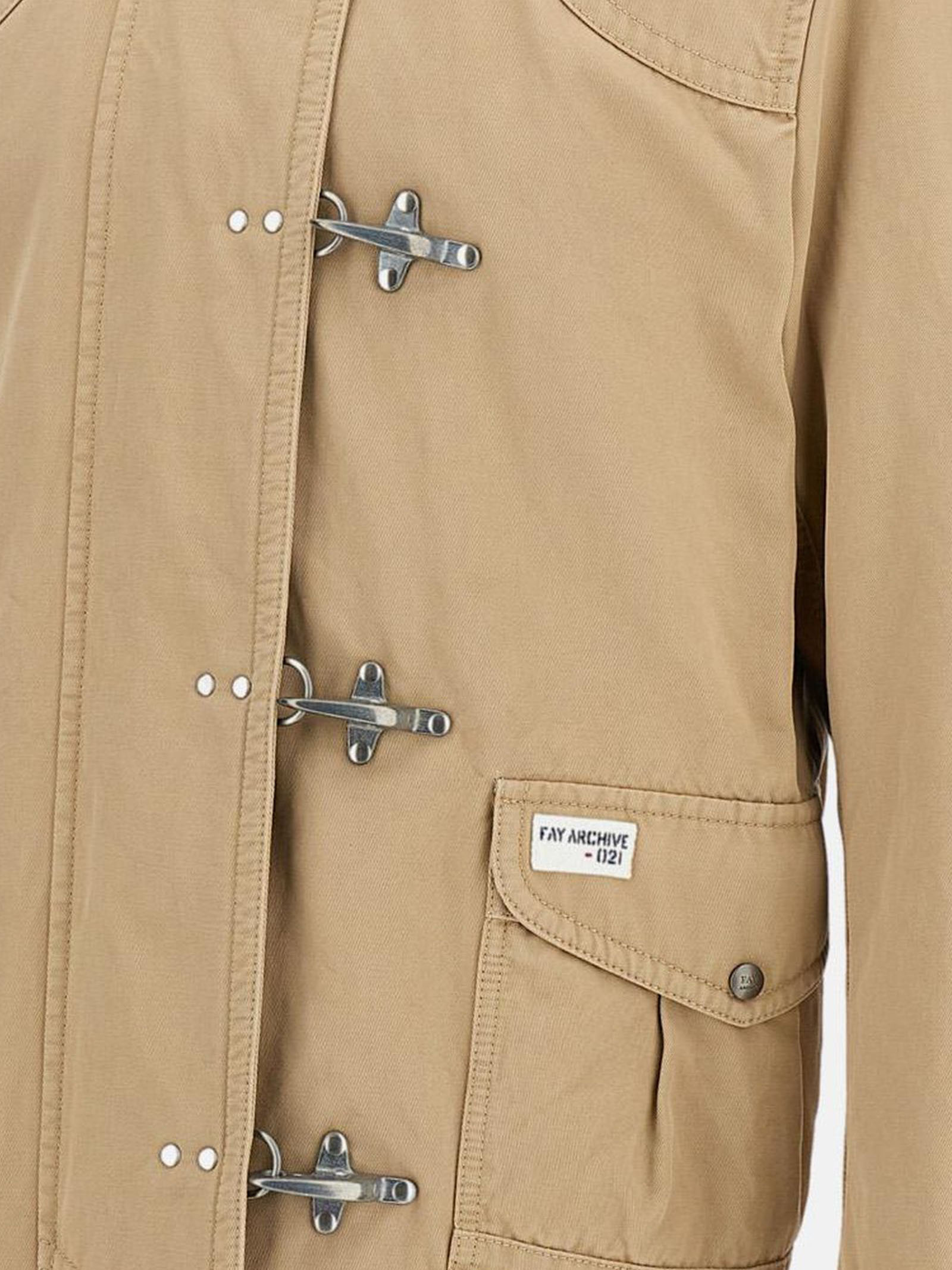 Fay Cotton Coat In Brown