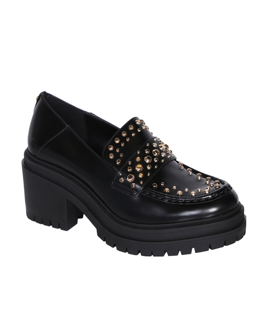 Michael Kors Rocco Astor Stud-embellished Leather Loafers In Black