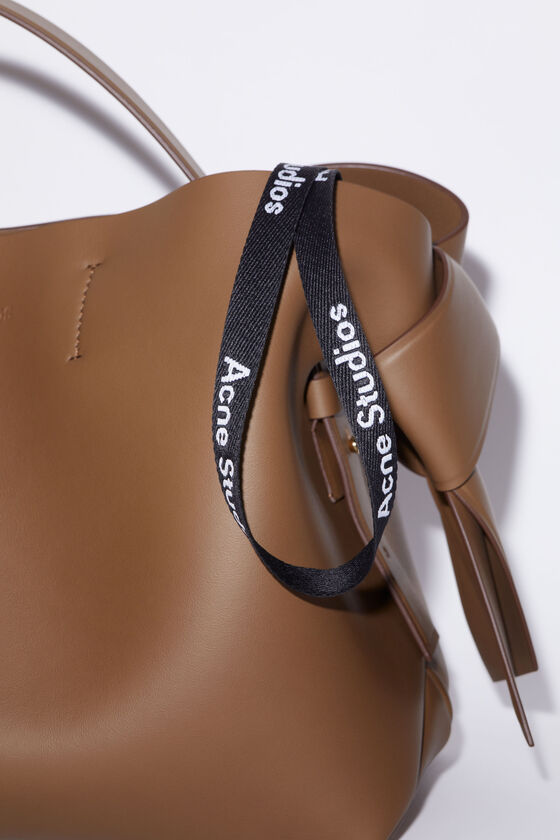Acne Studios Logo-debossed Leather Tote Bag In Brown