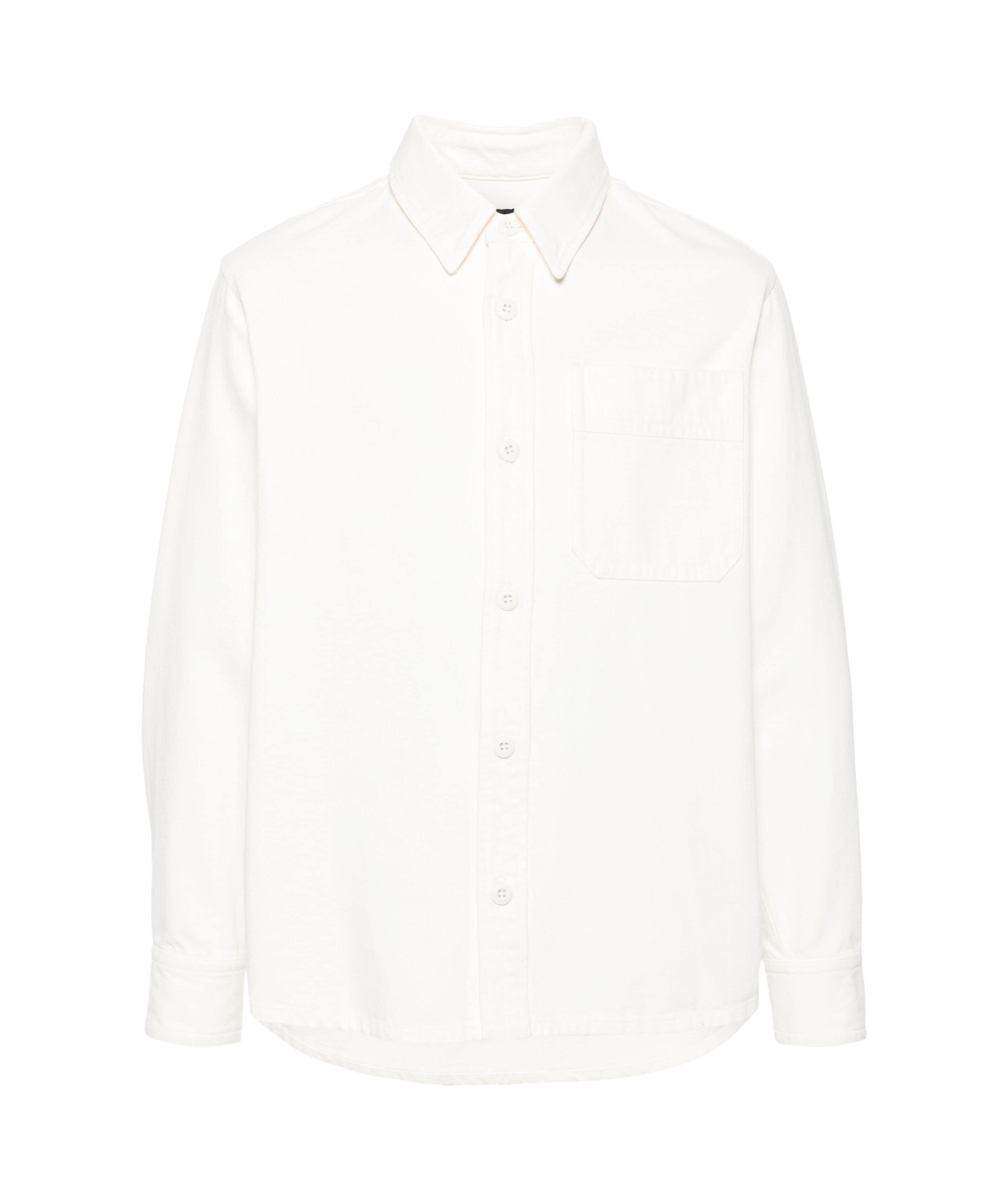Apc A.p.c. Surchemise Basile Brodee Poitrine In White