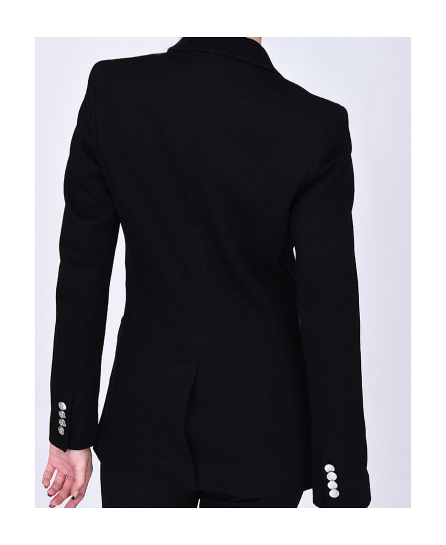 Polo Ralph Lauren Embroidered Logo Single-breasted Blazer In Black