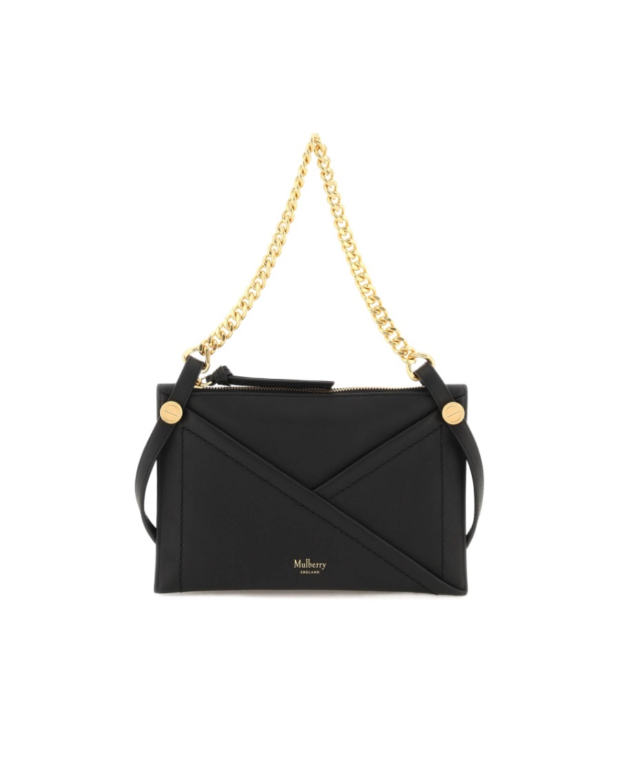 MULBERRY M ZIPPED LEATHER SHOULDER BAG