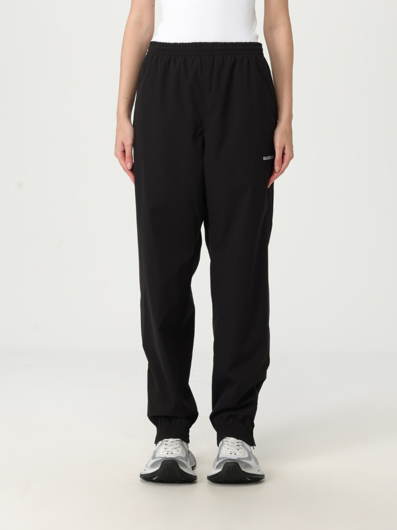 Balenciaga Logo Embroidered Track Pants In Black