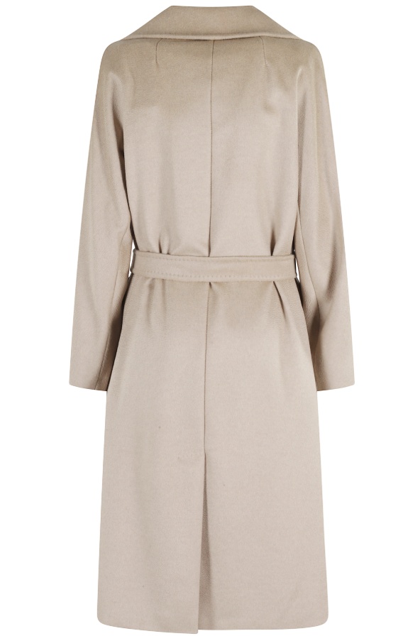 Weekend Max Mara Lapel Long-sleeved Coat In Gray