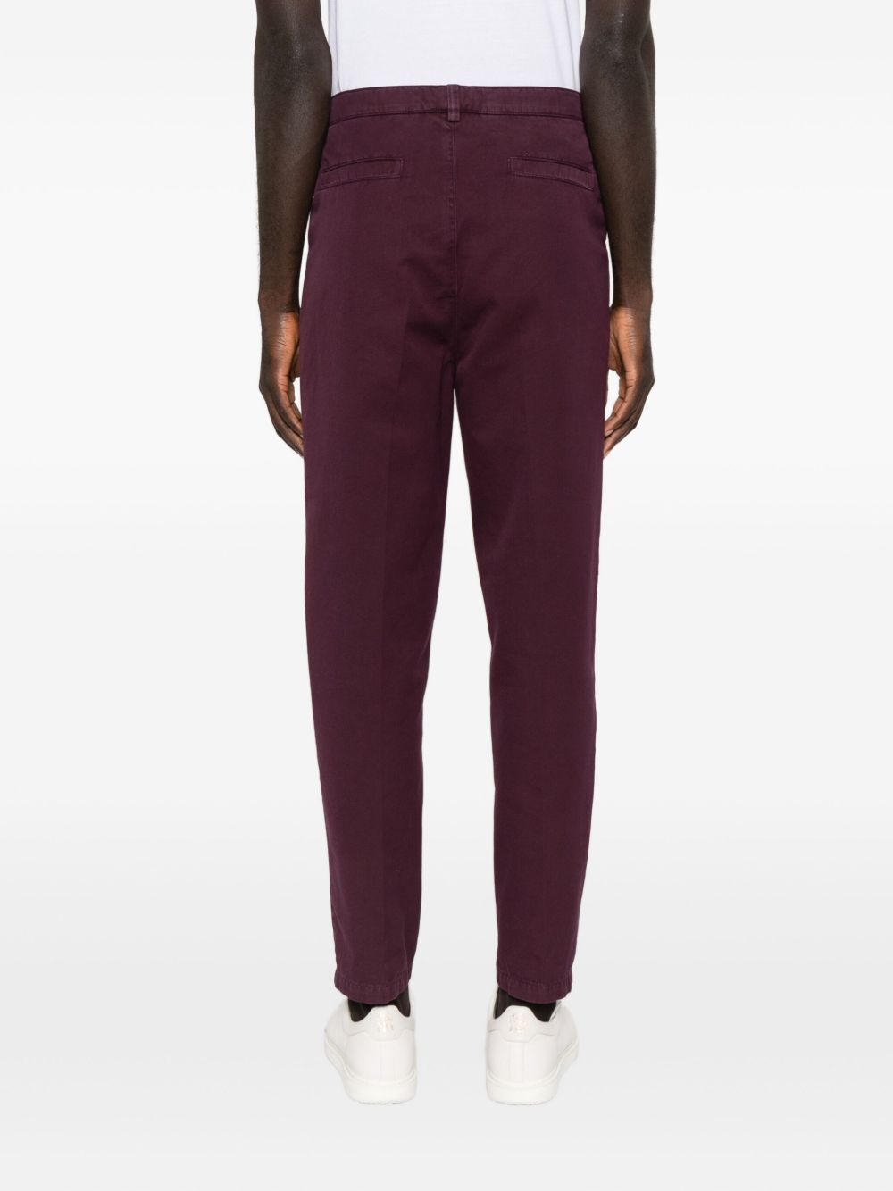 Brunello Cucinelli Cotton Trousers With Side And Back Pockets In Purple