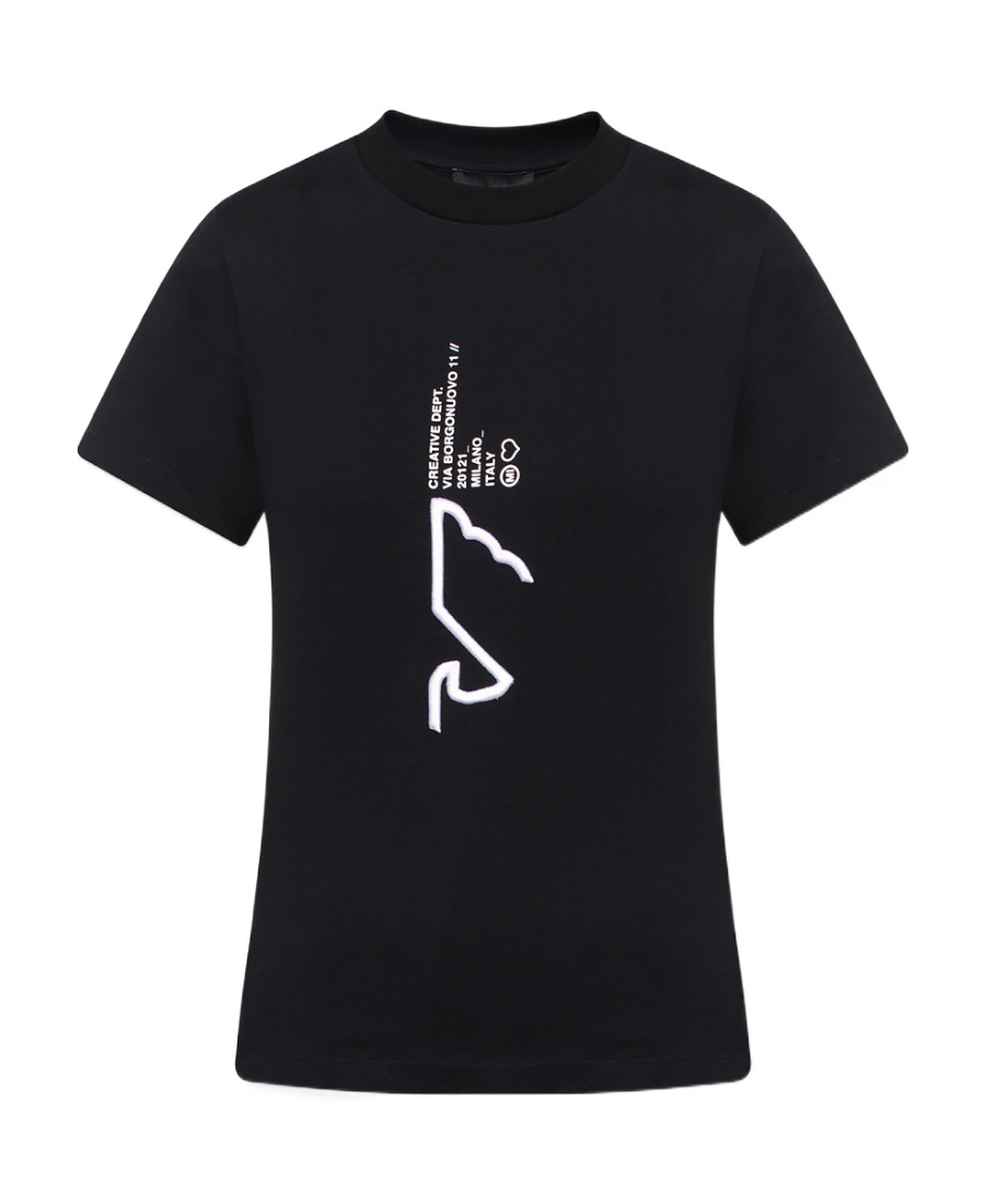 EMPORIO ARMANI GRAPHIC-EMBROIDERY LOGO-PRINT T-SHIRT