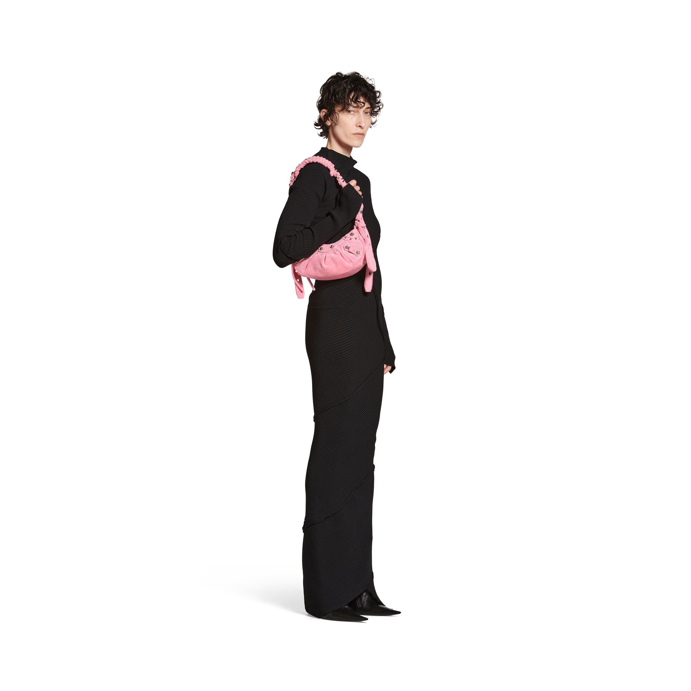 Balenciaga Le Cagole Xs Studded Shoulder Bag In Pink