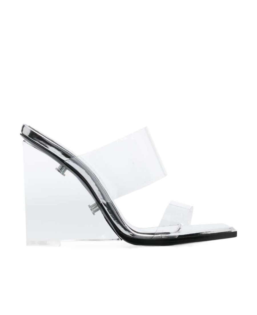 Alexander Mcqueen 100 Shard Wedge Sandals In White