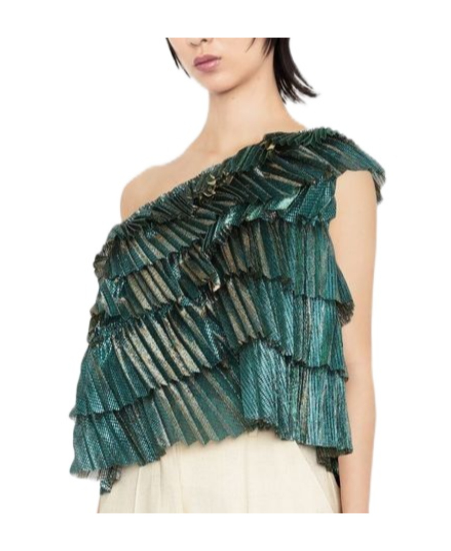 Shop Forte Forte Sleeveless Blouse In Green