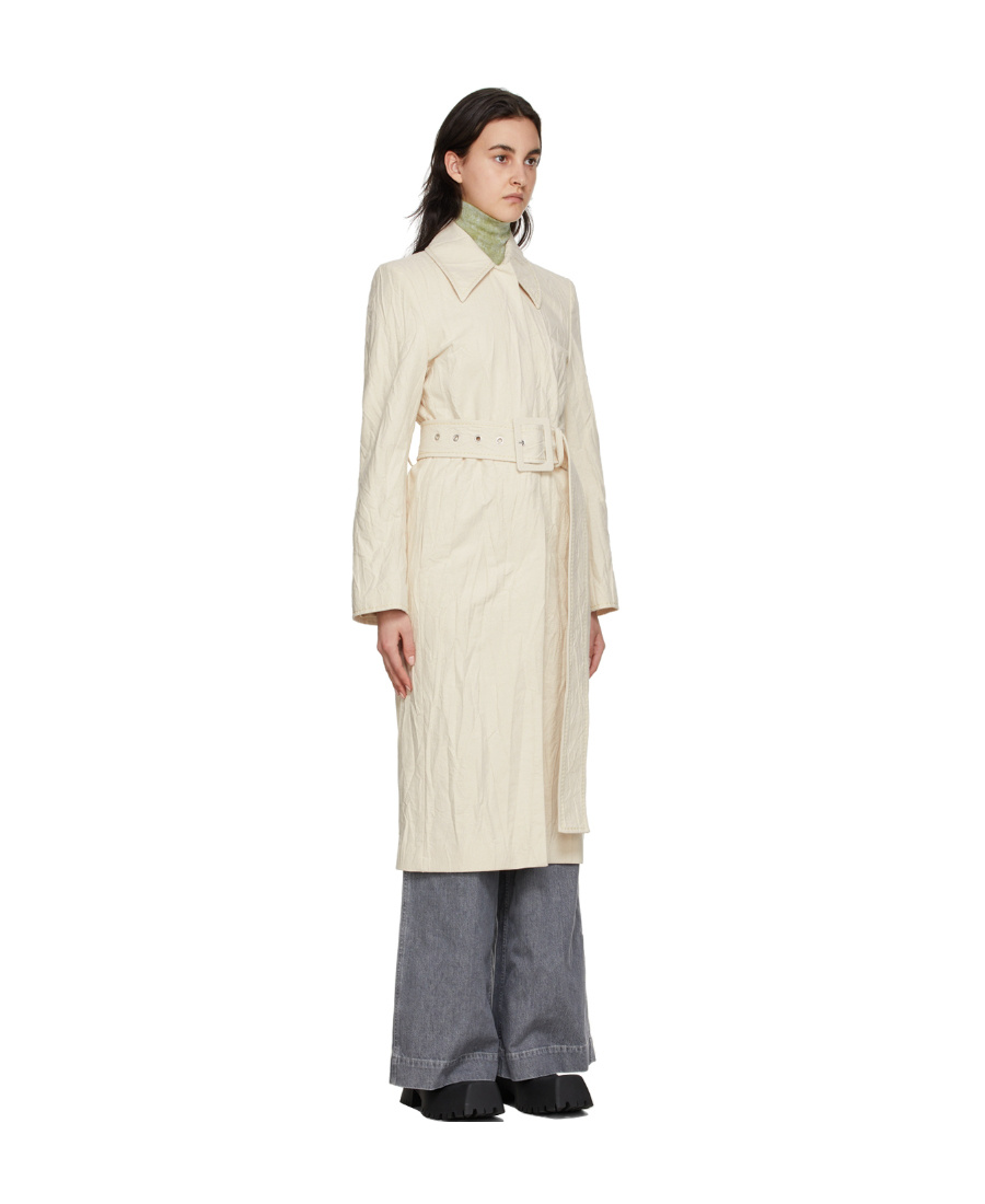 Acne Studios Beige Orletta Coat In White