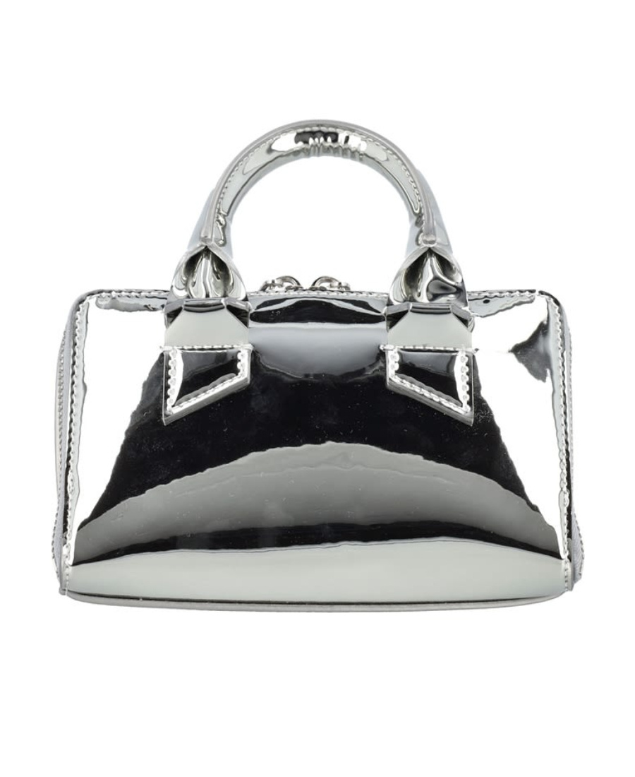 Attico The Friday Logo Detailed Shoulder Bag In Gray