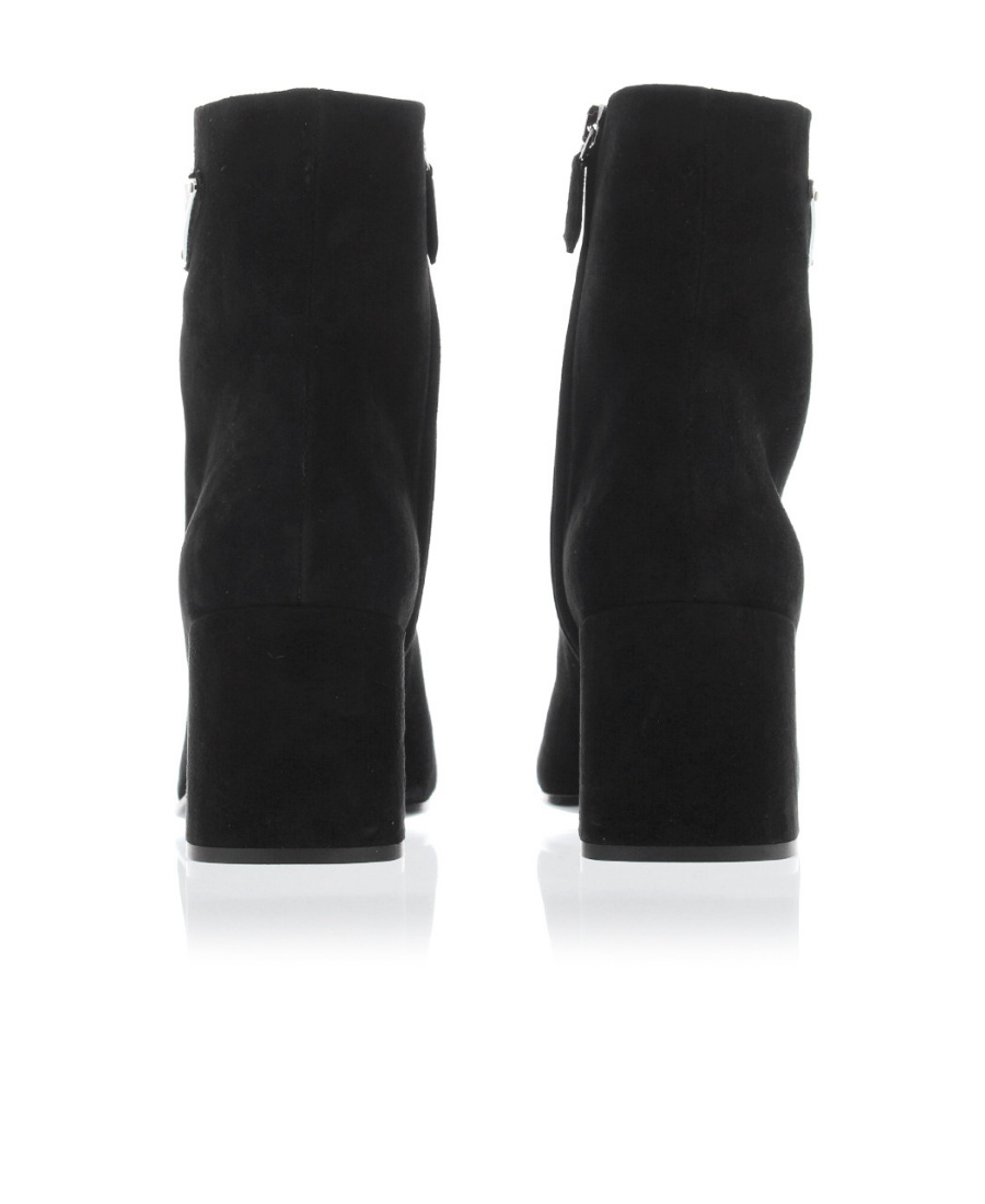 Prada Suede Block-heel Ankle Booties In Black