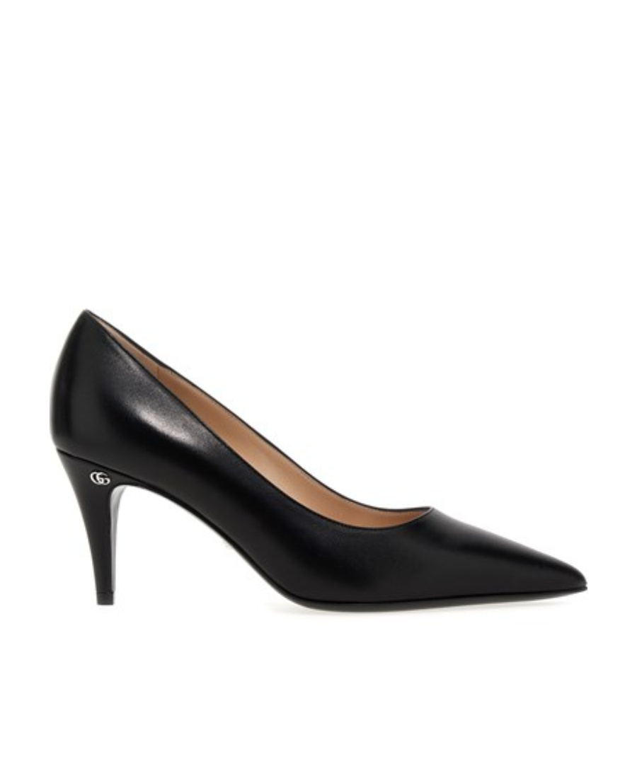 Gucci Pointed Toe Slip-on Pumps In Black