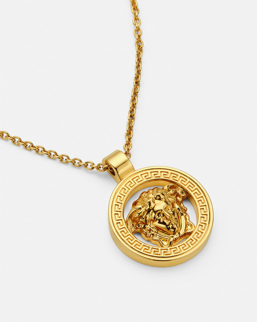 Versace Medusa '95 Pendant Necklace In Yellow