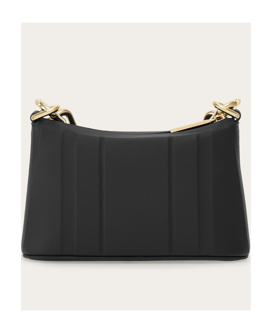 Ferragamo Gancini Chain Mini Bag In Black