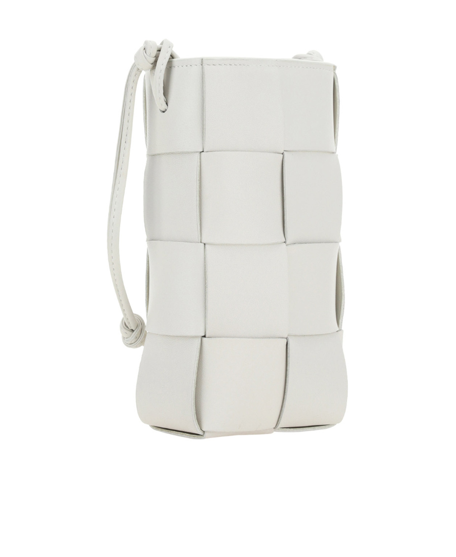 Bottega Veneta Intreccio Slung Mobile Phone Bag In White