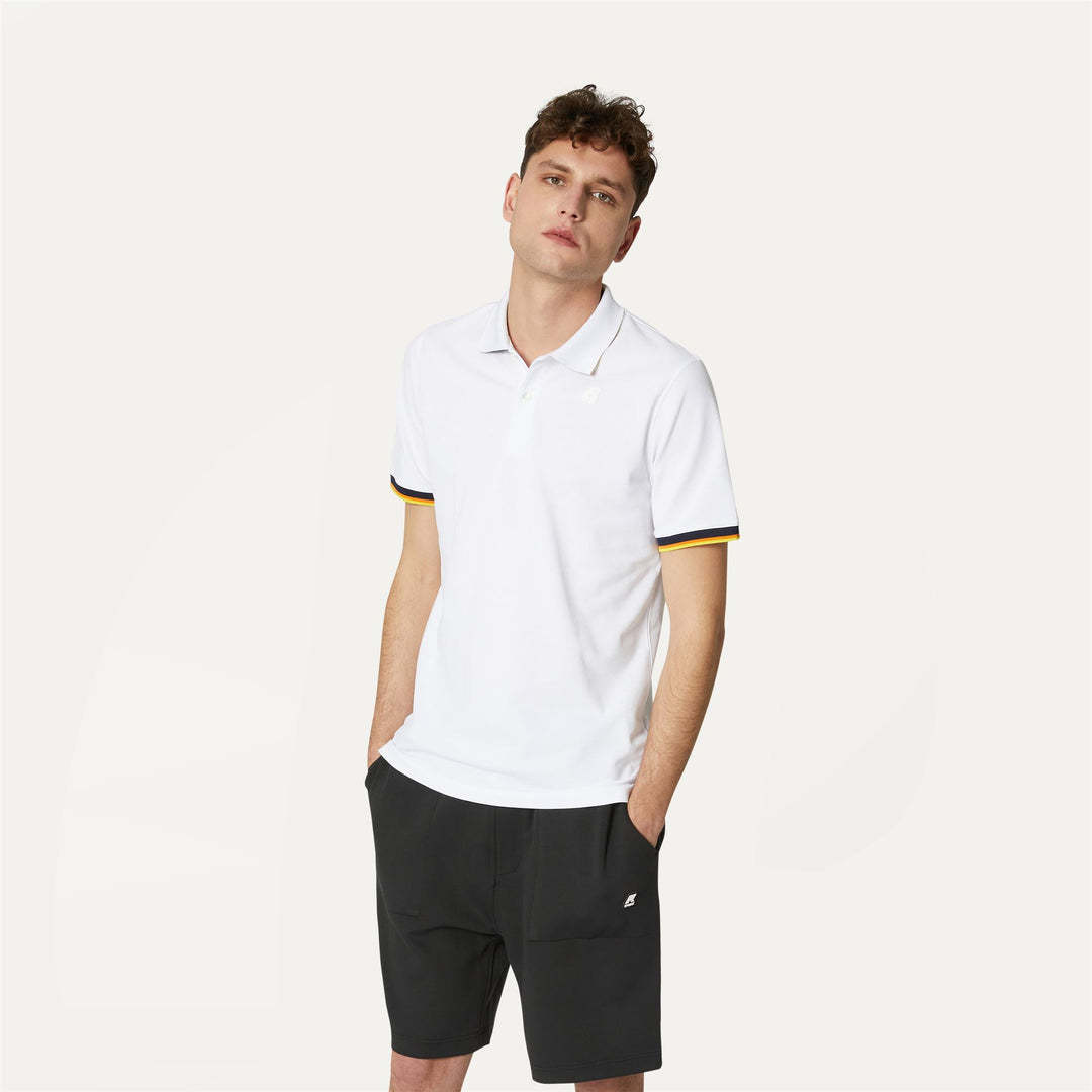 Shop K-way Short-sleeved Polo Shirt In White