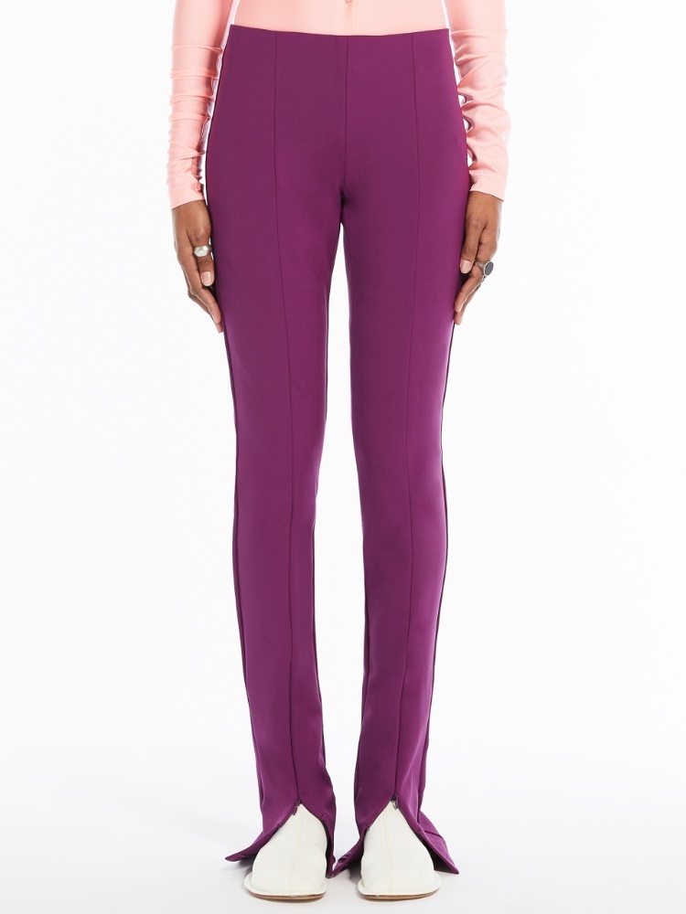 SPORTMAX ZIP-CUFF SLIM-FIT TROUSERS