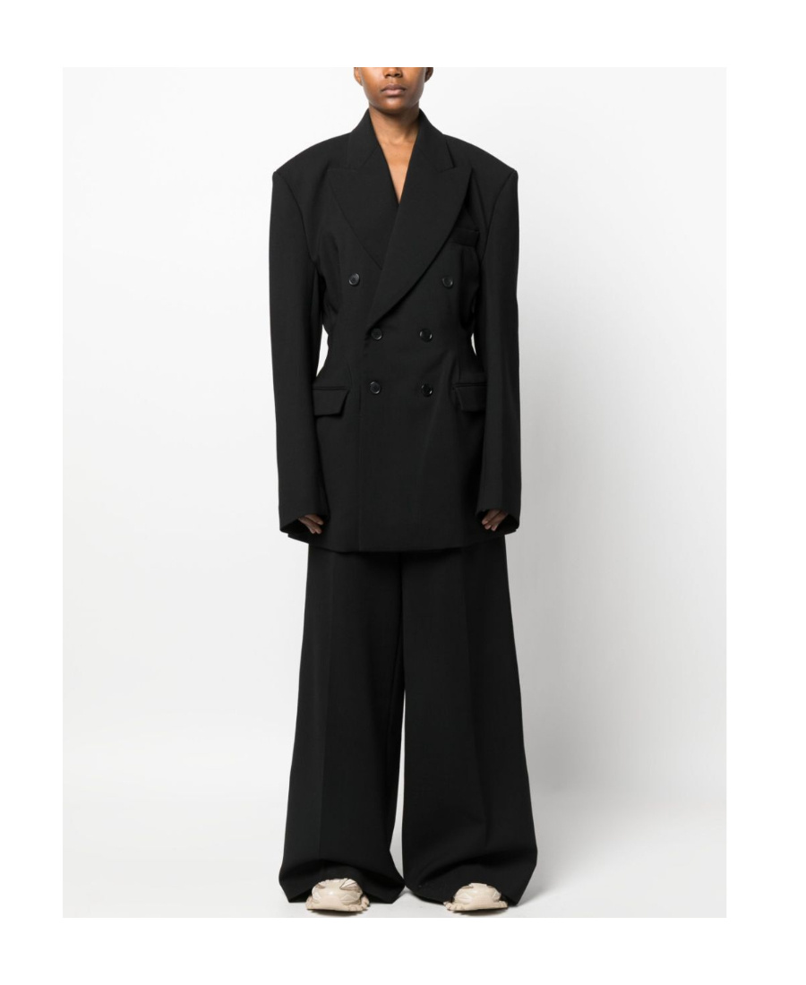 Vetements Double-breasted Suit Jacket In Black