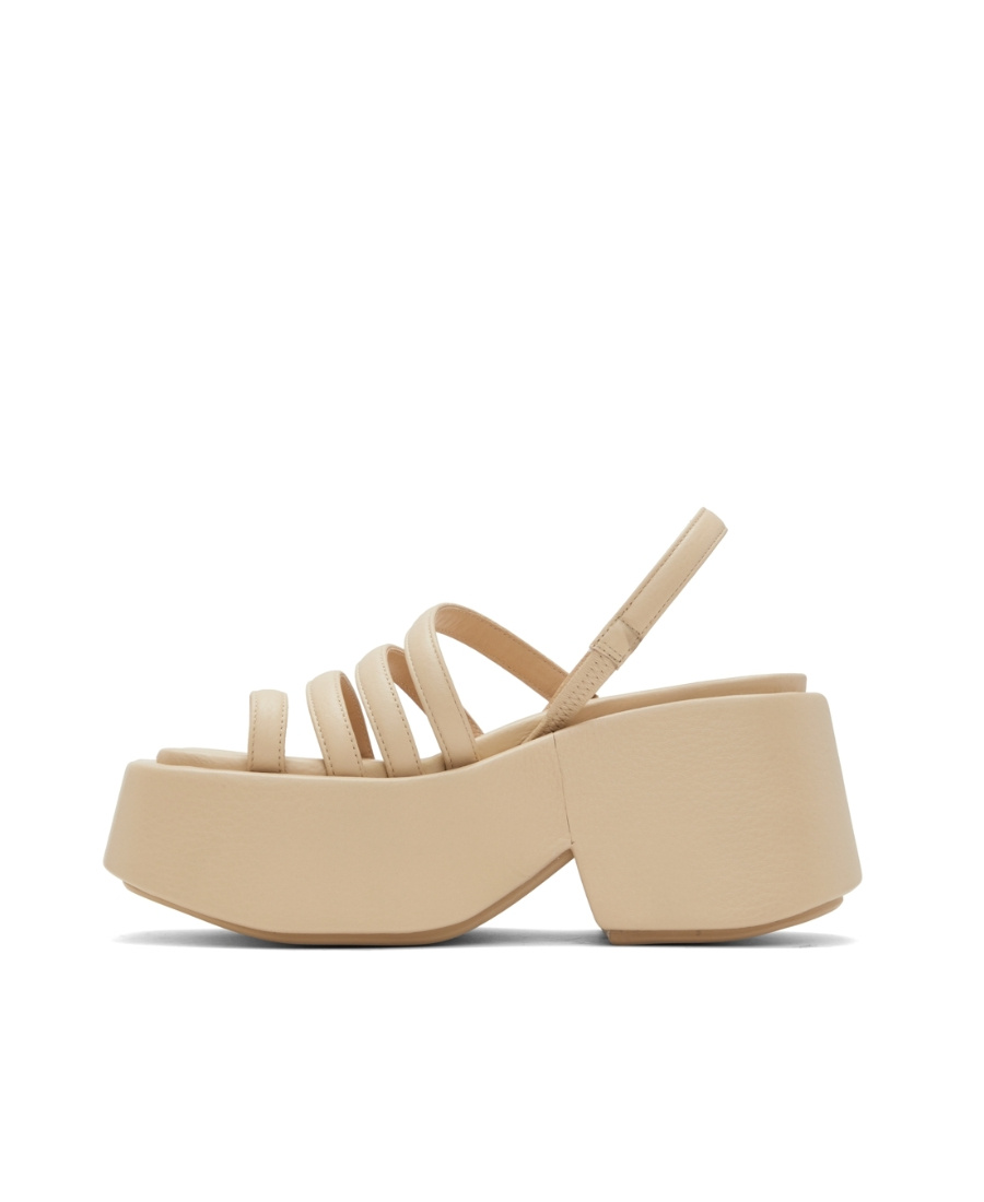 Marsèll Strappy Platform Leather Sandals In Nude