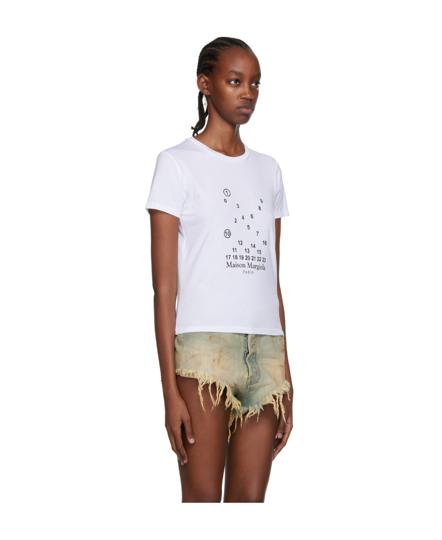 Maison Margiela Logo-print Short-sleeve T-shirt In White