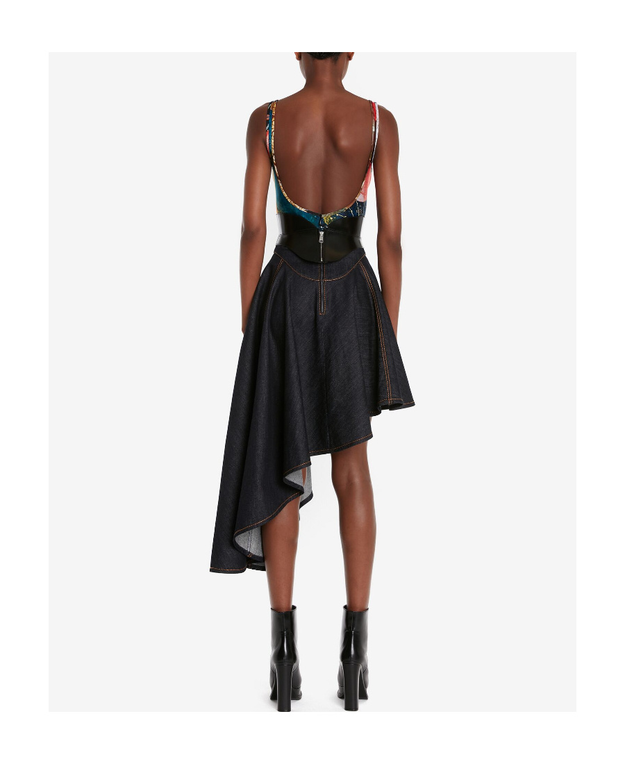Alexander Mcqueen Graphic-print Jersey Bodysuit In Multicolor