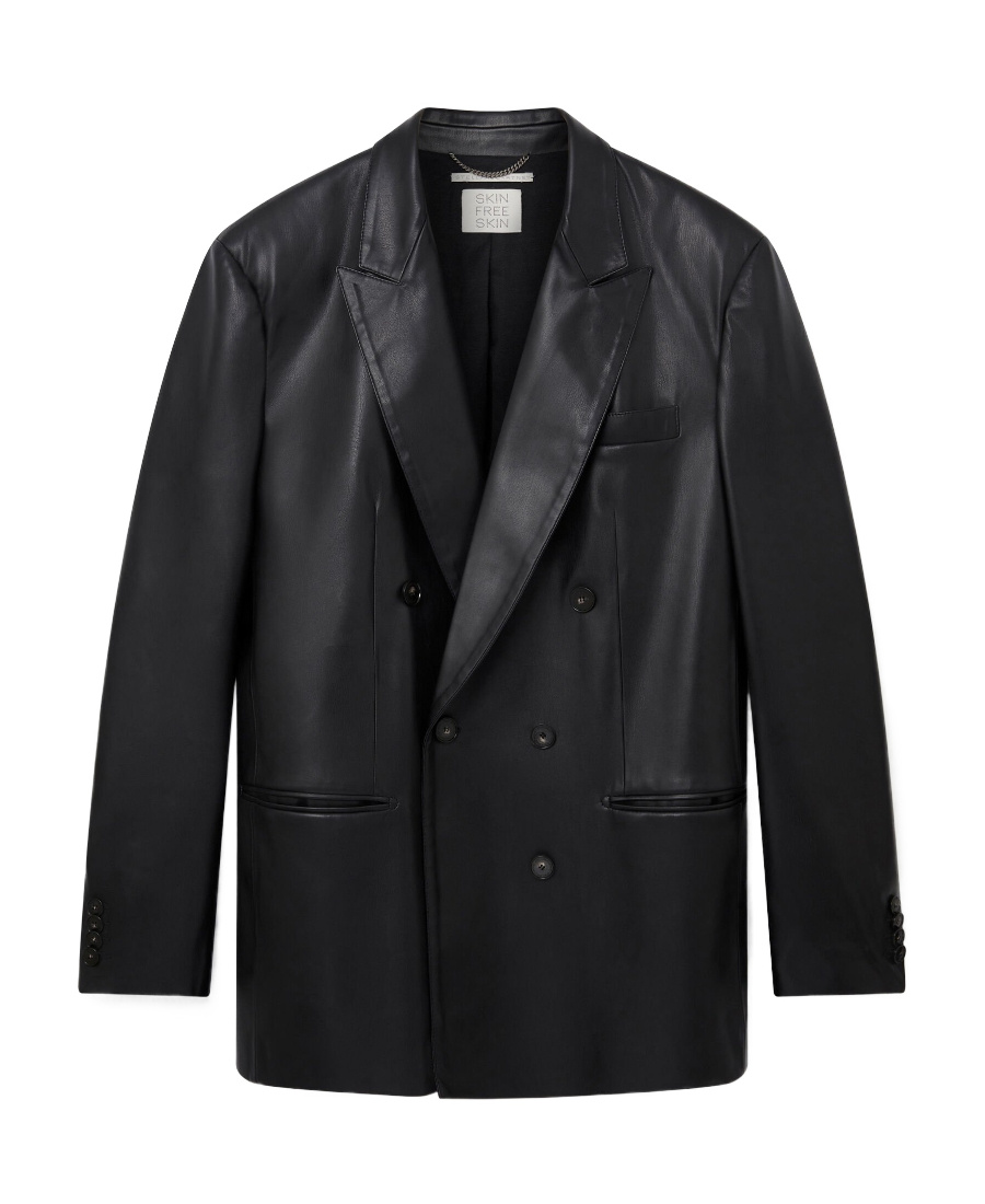 Stella Mccartney Alter Mat Double-breasted Blazer In Black