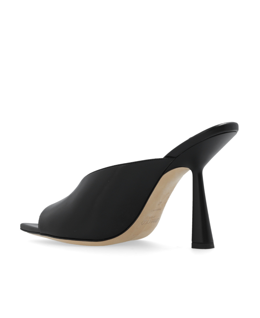 Jimmy Choo Maryanne 100 Glittered Mules In Black